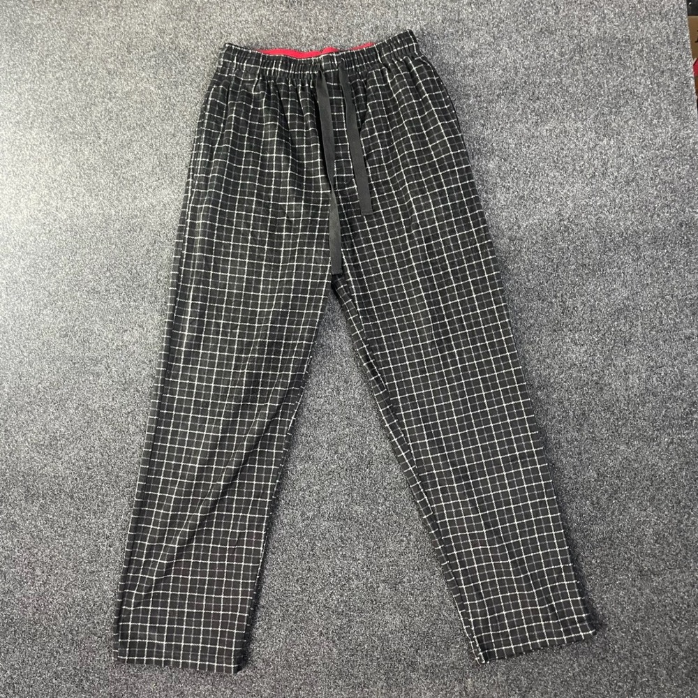 Member's Mark Grid Pattern Soft Touch Fleece Sleep Pants Men's Small Black